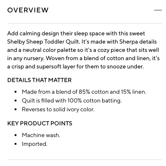 POTTERY BARN BABY TODDLER SHELBY SHEEP QUILT NWT - Picture 4 of 5